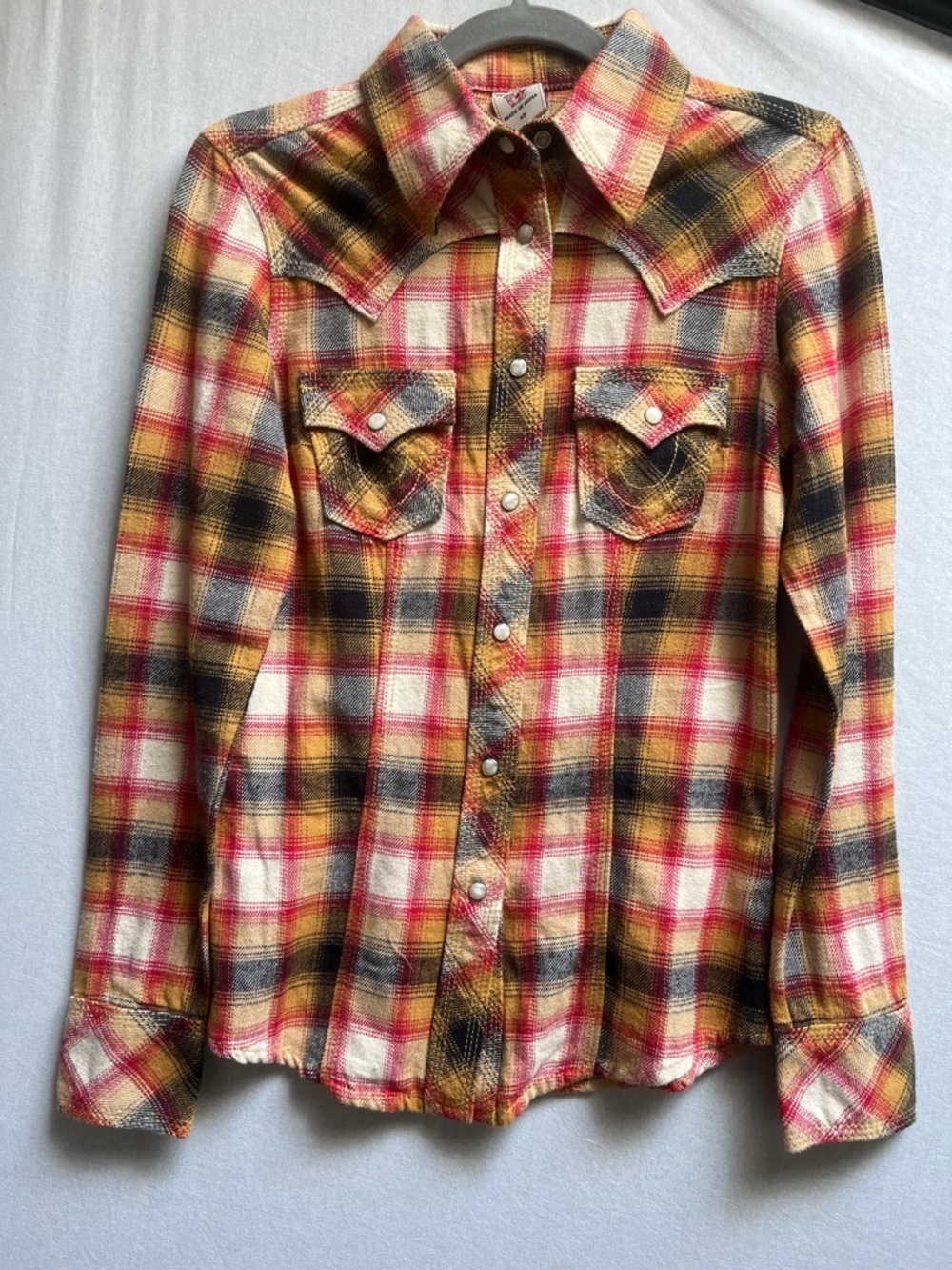 True Religion Plaid Pearl Snap Button Shirt XS
